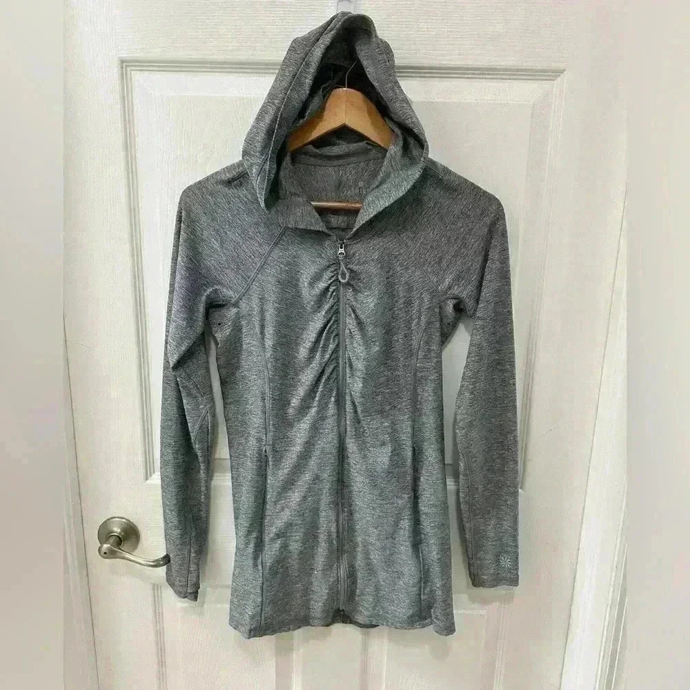 Athleta Heather Vitamin Sea Hooded Jacket Charcoal Grey Heather Ladies Small